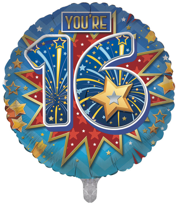 Blue 16th Birthday Balloon