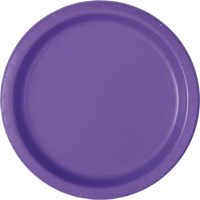 Neon Purple Plates 17cm 8pk