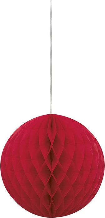 Red Paper Honeycomb Ball Decoration