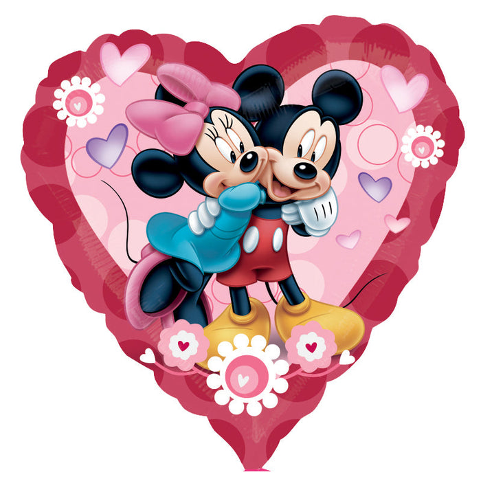32'' Foil Mickey & Minnie Heart