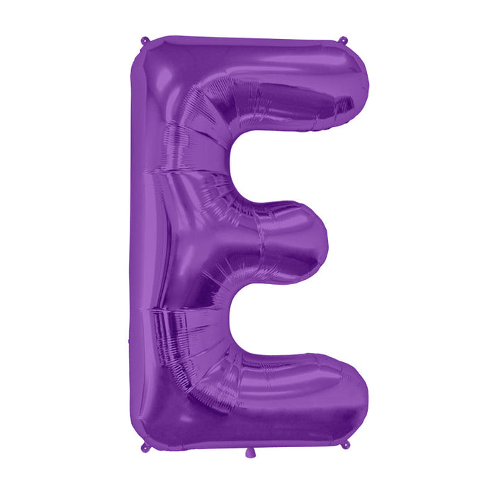 34'' SUPER SHAPE FOIL LETTER E - PURPLE