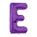 34'' SUPER SHAPE FOIL LETTER E - PURPLE