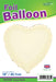 18'' Packaged Heart Ivory Foil Balloon