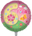 Flowers / Pink 6th Birthday 18 Inch Foil Balloon