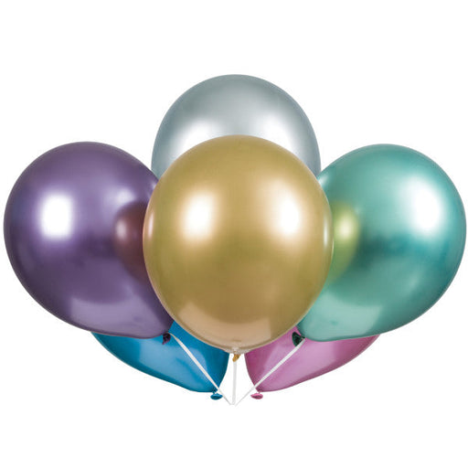 11'' Assorted Solid Color Platinum Latex Balloons, 25pk