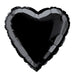 Solid Heart Foil Balloon 18'' - Black