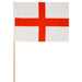 Hand St George Nylon Flag 45X30Cm Wooden Stick