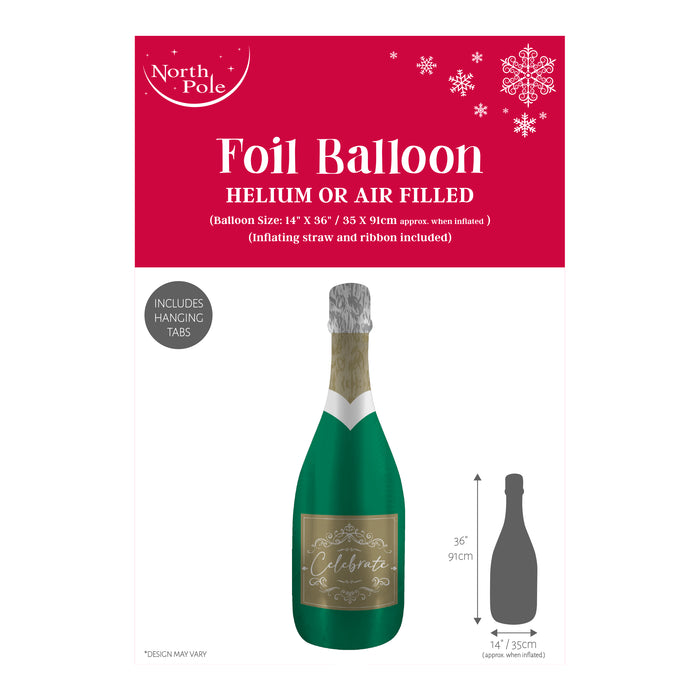 Champagne Bottle Foil Balloon 91 X 35Cm