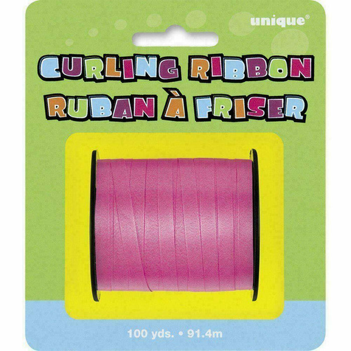 Hot Pink Balloon Curling Ribbon 91.4m (100yds)