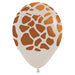 12" Giraffe Print Latex Balloons (25pk)