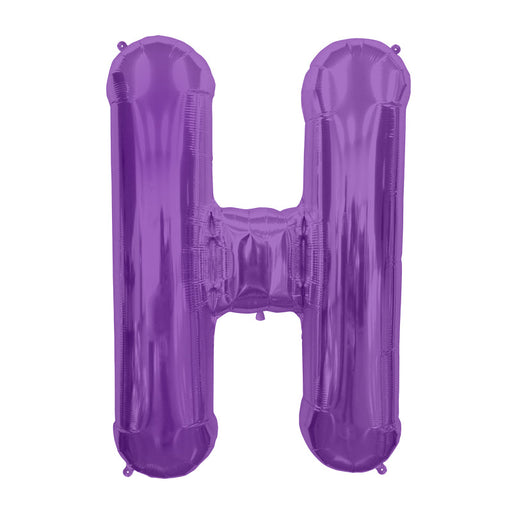 34'' Super Shape Foil Letter H - Purple