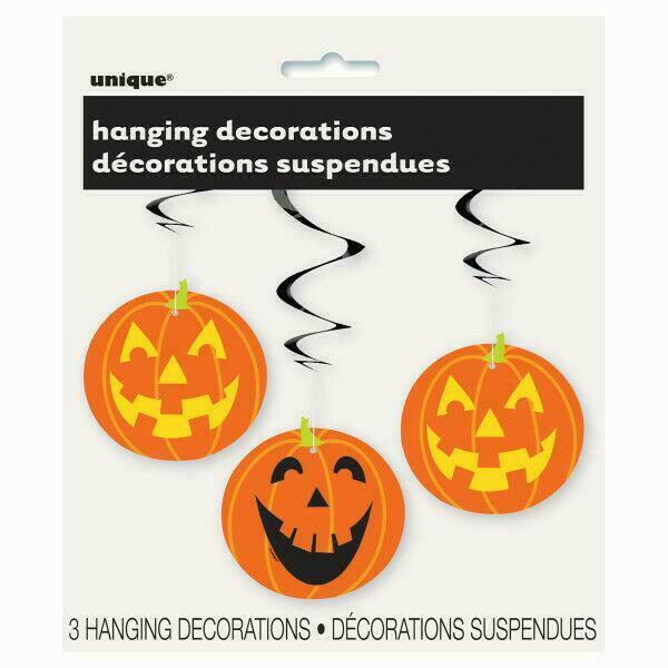 Pumpkin Hanging Swirl Decorations, 26'', 3pk