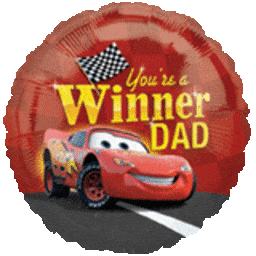 M&D 18" You're a Winner Dad - Cars