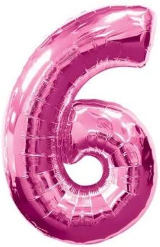 34'' Shape Foil Number 6 - Pink (Anagram)
