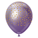 12" Mirror Violet (Gold) Safari Cheetah Print Balloons (25pk)