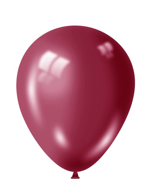 12" Burgundy Shiny Balloons 15pk