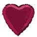 Solid Heart Foil Balloon 18'' - Deep Red