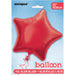 Ruby red Solid Star Foil Balloon 20"