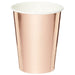 . Cups Metallic Rose Gold Paper Party Cups 8pk