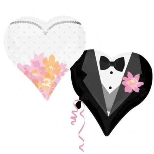 Wedding Couple Hearts Super Shape Foil Balloon