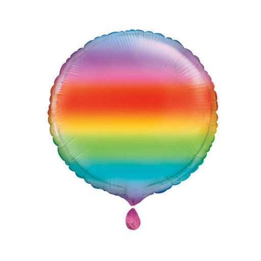 Gradient Rainbow Round Foil Balloon 18''
