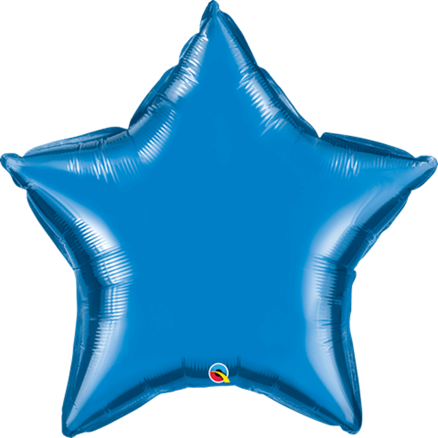 9 Inch Blue Star Foil (Flat)