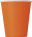 Orange Paper Party Cups 8pk