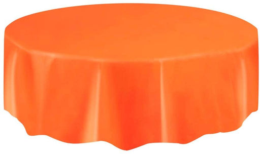 Orange Round Plastic Tablecover 213 Dia