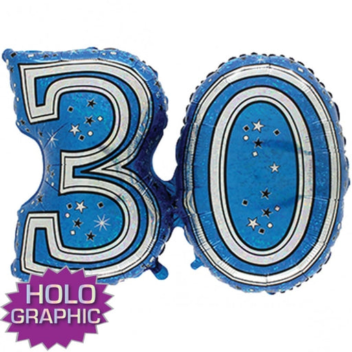 28'' Foil Super Shape Blue 30th