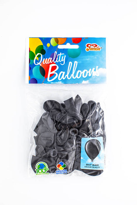 5" Black Pastel Balloons 50pk