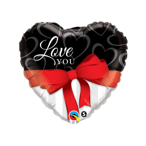 18'' Love You Red Ribbons Foil Balloon