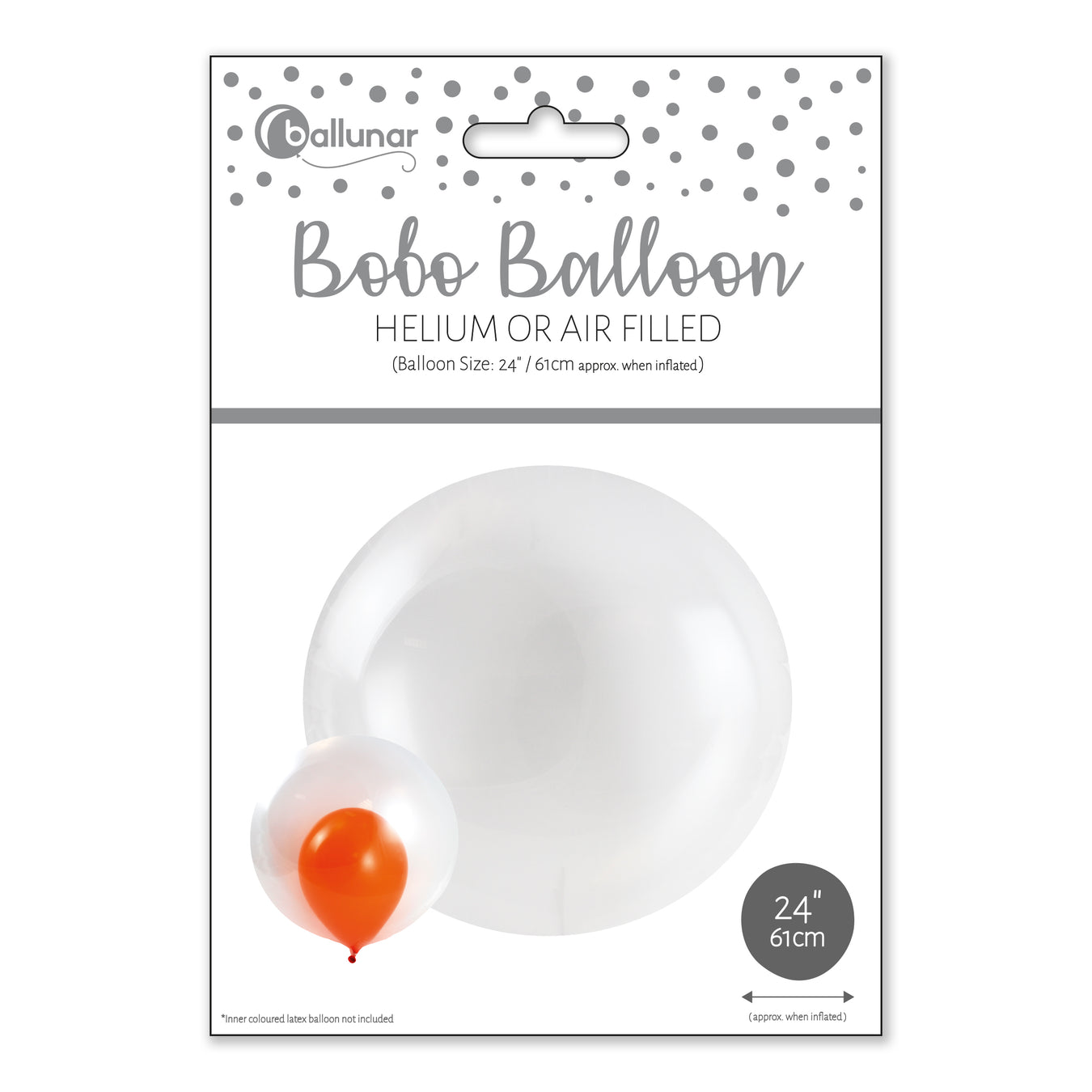 24" Clear Bobo Balloon