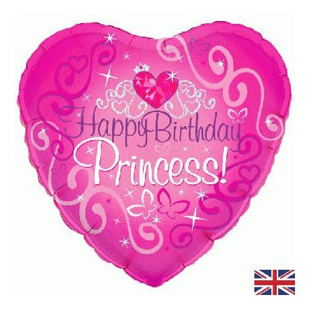 18'' Holographic Foil Happy Birthday Princess