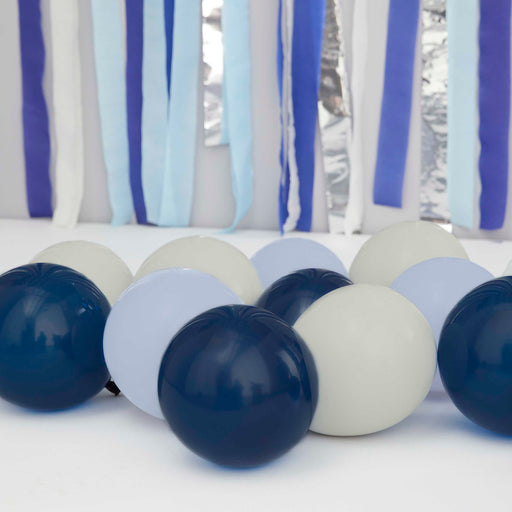 5 Inch Navy, Dusty Blue and Grey Balloons 40pk