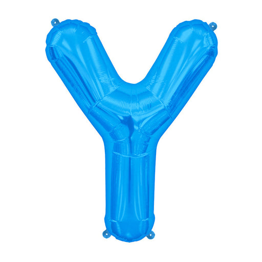 16'' Foil Letter Y - Blue Packaged Air Fill