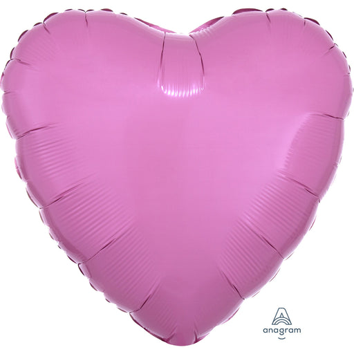 18 Inch Heart Metallic Pink Plain Foil (Flat)