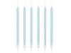 LIGHT BLUE TALL BIRTHDAY CANDLES X 12