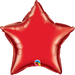 20'' Star Ruby Red Plain Foil