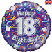 18'' Foil Happy 18th Birthday Streamers