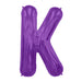 34'' SUPER SHAPE FOIL LETTER K - PURPLE