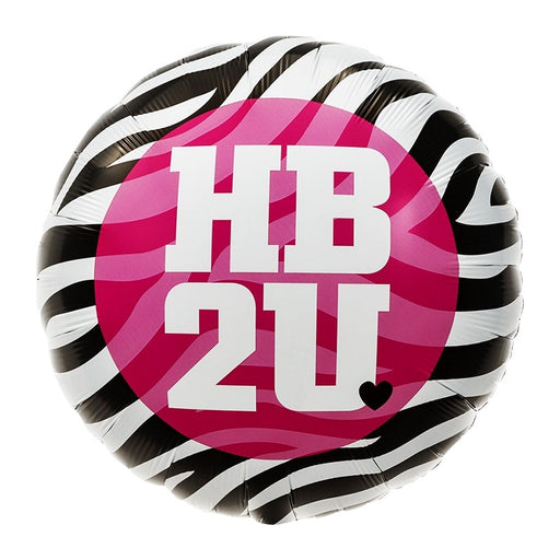 18'' Foil Balloon Hb2U Zebra