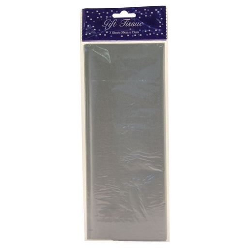 Metallic Silver Tissue Paper 3 Sheets Per Pack