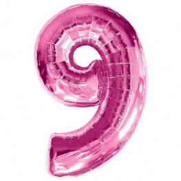 34'' Shape Foil Number 9 - Pink (Anagram)