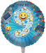 Emoji / Blue 9th Birthday 18 Inch Foil Balloon