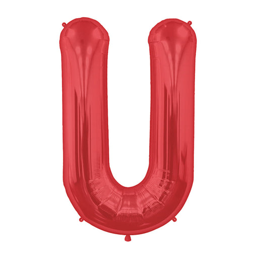 34'' Super Shape Foil Letter U - Red