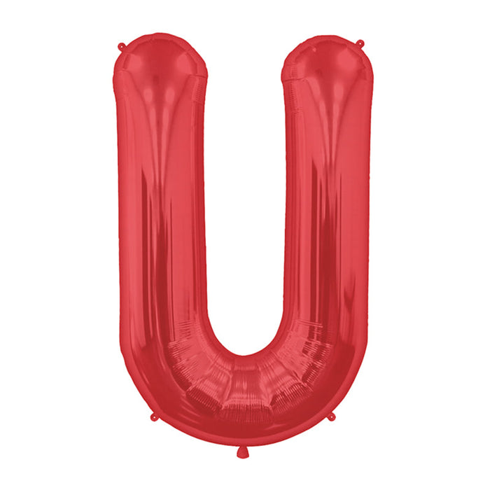 34'' Super Shape Foil Letter U - Red