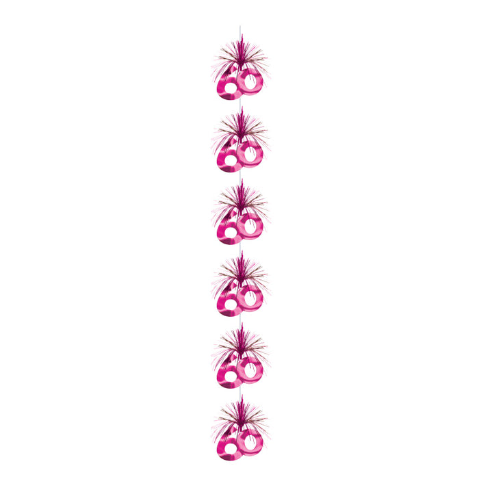 Hanging Cascade Decoration In Pink With No 60