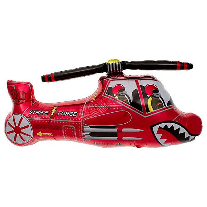 Red Helicopter / Chopper Foil Balloons 36Inch