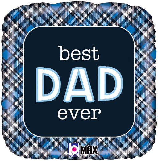 Best Dad Ever Plaid 18''