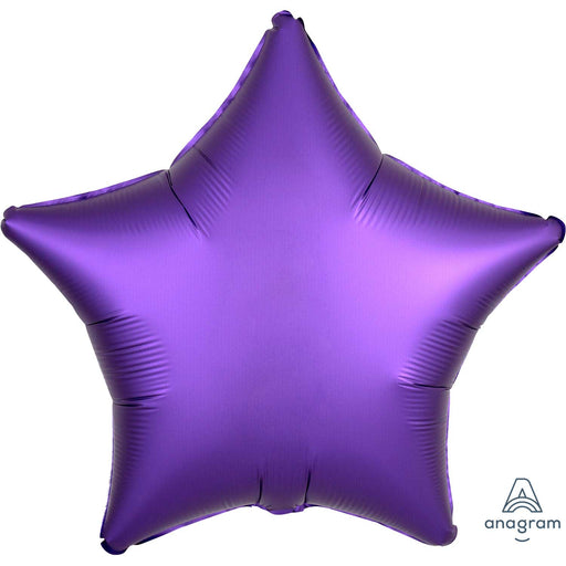 19'' Star Satin Purple Royale Plain Foil